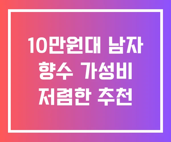 10만원대 남자 향수 가성비 저렴한 추천 10만원대 남자 향수 가성비 저렴한 추천