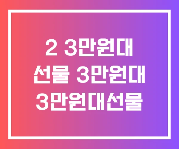 2 3만원대 선물 3만원대 3만원대선물