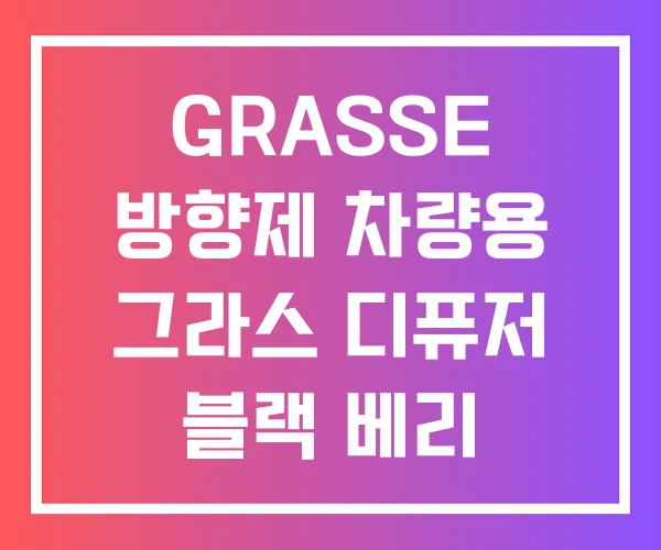 GRASSE 방향제 차량용 그라스 디퓨저 블랙 베리