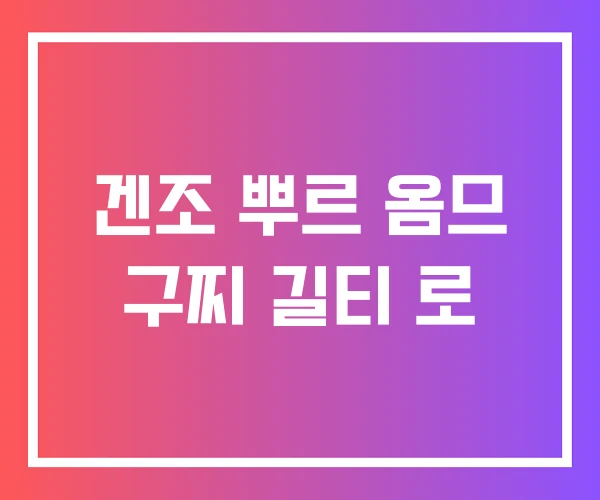 겐조 뿌르 옴므 구찌 길티 로