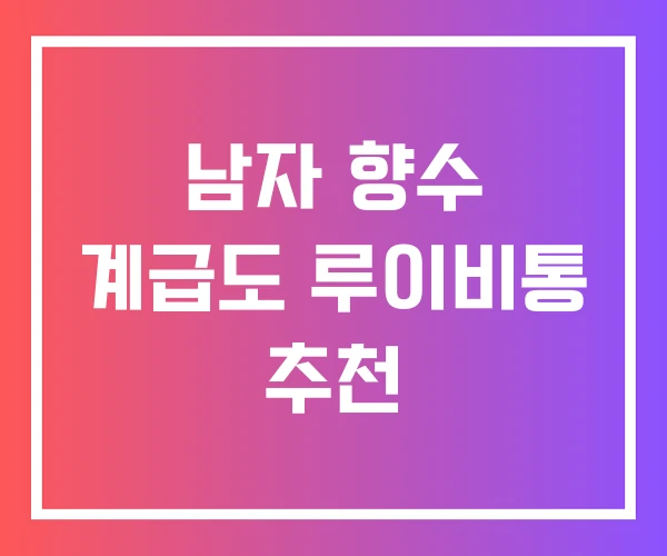 남자 향수 계급도 루이비통 추천 남자 향수 계급도 루이비통 추천