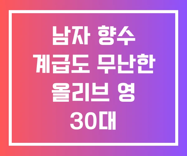 남자 향수 계급도 무난한 올리브 영 30대 남자 향수 계급도 무난한 올리브 영 30대