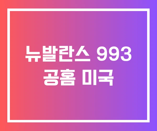 뉴발란스 993 공홈 미국