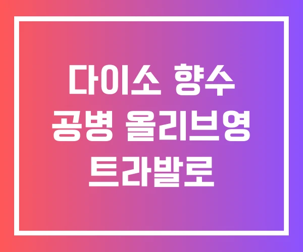 다이소 향수 공병 올리브영 트라발로