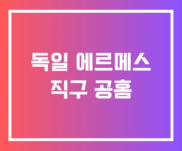 독일 에르메스 직구 공홈