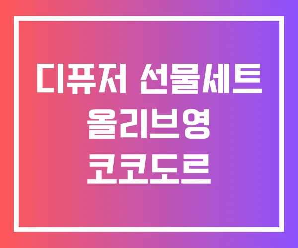 디퓨저 선물세트 올리브영 코코도르 디퓨저 선물세트 올리브영 코코도르