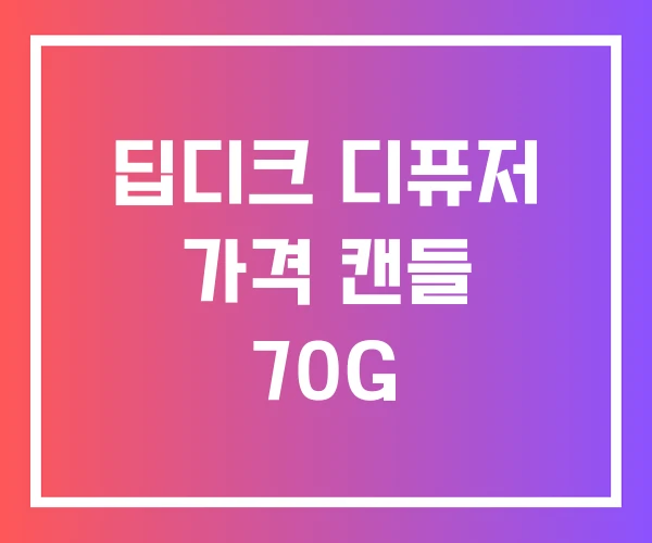 딥디크 디퓨저 가격 캔들 70G