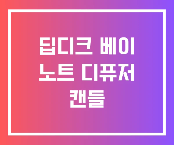 딥디크 베이 노트 디퓨저 캔들