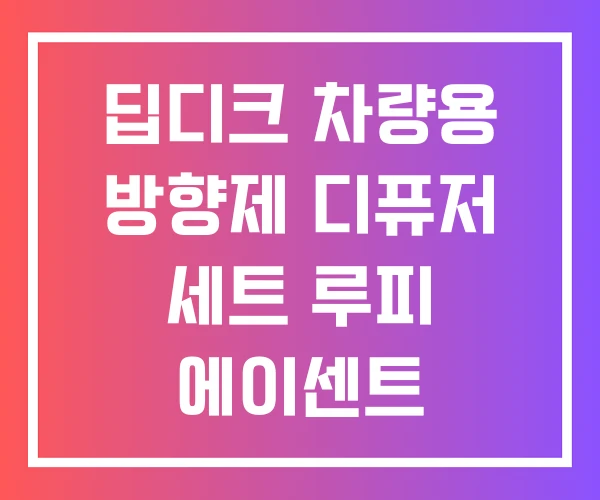 딥디크 차량용 방향제 디퓨저 세트 루피 에이센트