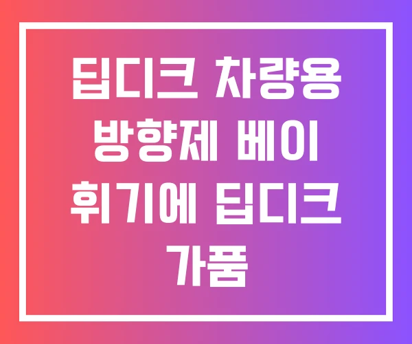 딥디크 차량용 방향제 베이 휘기에 딥디크 가품