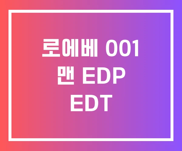로에베 001 맨 EDP EDT 로에베 001 맨 EDP EDT