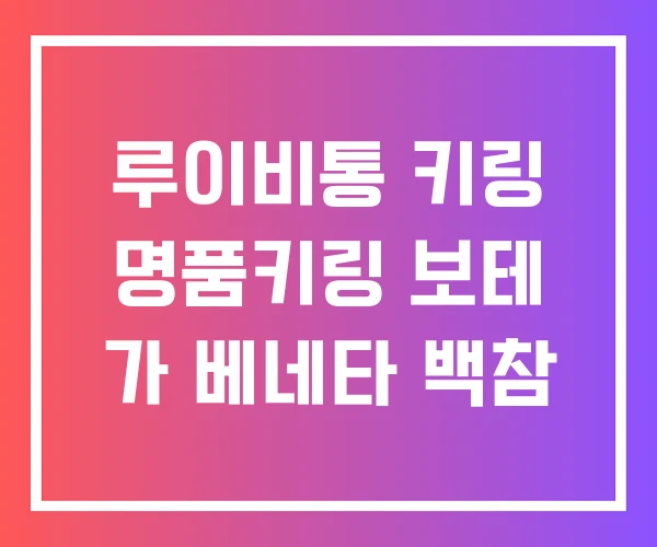 루이비통 키링 명품키링 보테 가 베네타 백참