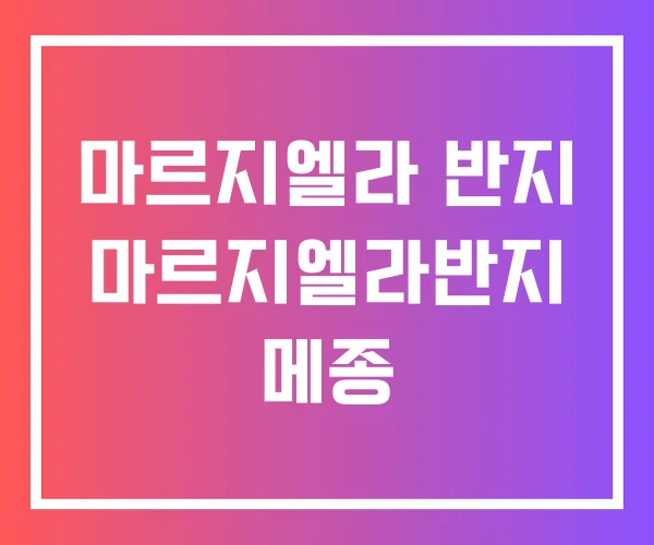 마르지엘라 반지 마르지엘라반지 메종