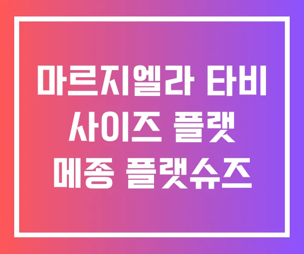 마르지엘라 타비 사이즈 플랫 메종 플랫슈즈 마르지엘라 타비 사이즈 플랫 메종 플랫슈즈