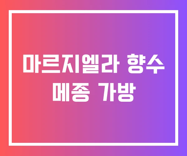 마르지엘라 향수 메종 가방