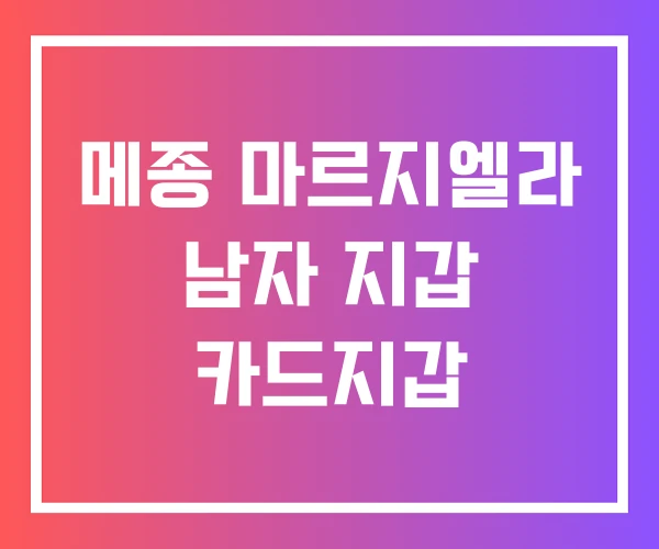 메종 마르지엘라 남자 지갑 카드지갑
