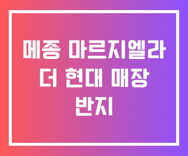 메종 마르지엘라 더 현대 매장 반지