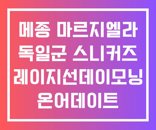 메종 마르지엘라 독일군 스니커즈 레이지선데이모닝 온어데이트