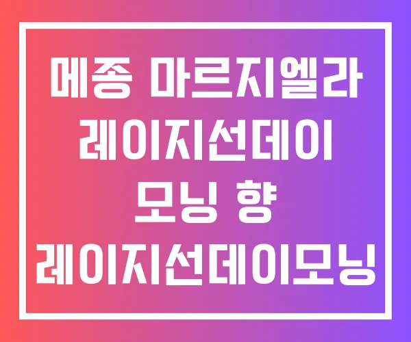 메종 마르지엘라 레이지선데이 모닝 향 레이지선데이모닝 선데이모닝 메종 마르지엘라 레이지선데이 모닝 향 레이지선데이모닝 선데이모닝