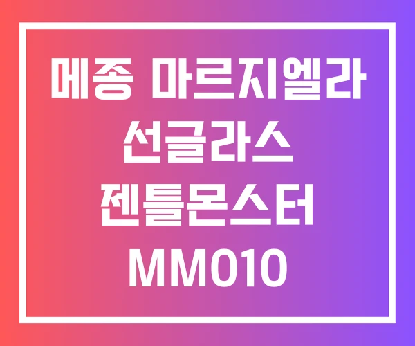 메종 마르지엘라 선글라스 젠틀몬스터 MM010 MM110 메종 마르지엘라 선글라스 젠틀몬스터 MM010 MM110