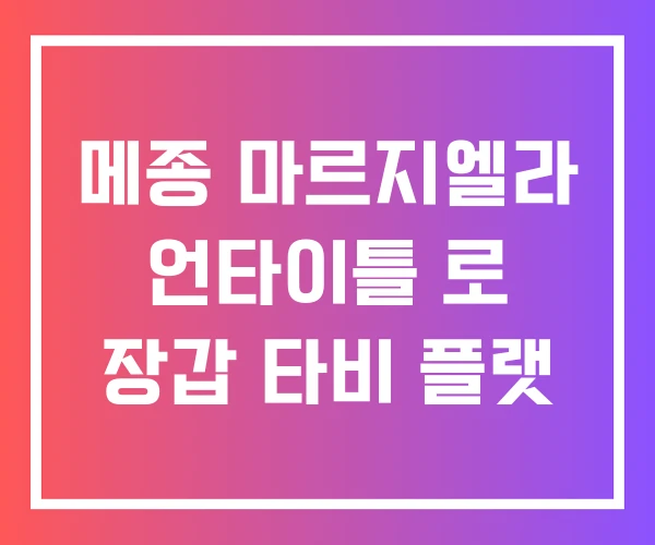 메종 마르지엘라 언타이틀 로 장갑 타비 플랫 메종 마르지엘라 언타이틀 로 장갑 타비 플랫