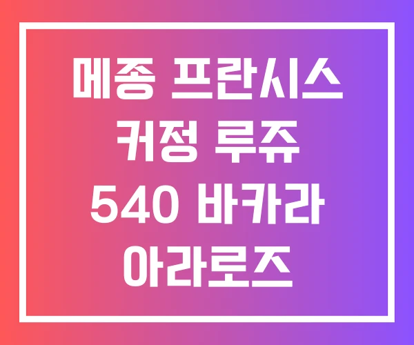 메종 프란시스 커정 루쥬 540 바카라 아라로즈