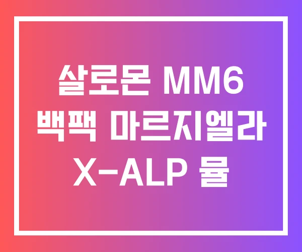 살로몬 MM6 백팩 마르지엘라 X-ALP 뮬