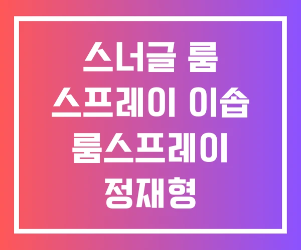 스너글 룸 스프레이 이솝 룸스프레이 정재형 스너글 룸 스프레이 이솝 룸스프레이 정재형