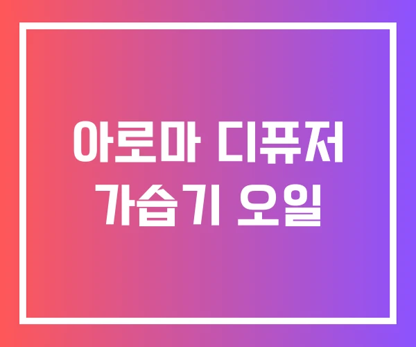 아로마 디퓨저 가습기 오일 아로마 디퓨저 가습기 오일