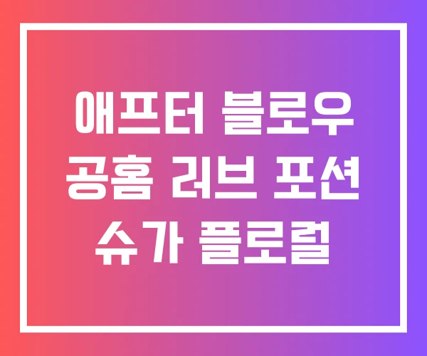 애프터 블로우 공홈 러브 포션 슈가 플로럴