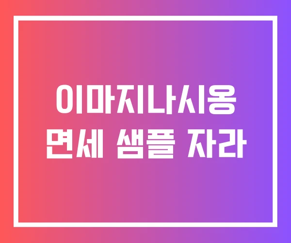 이마지나시옹 면세 샘플 자라