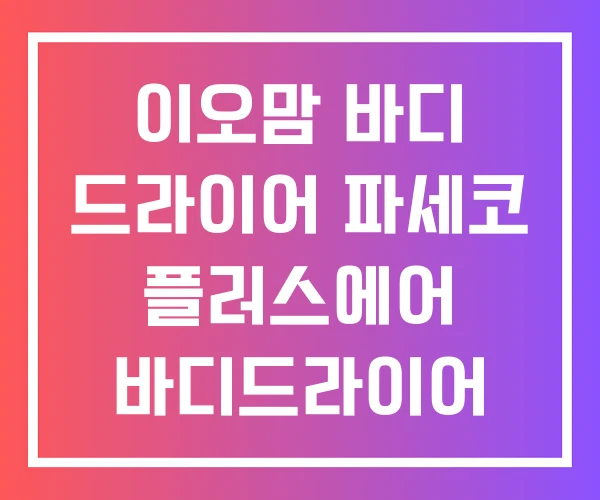 이오맘 바디 드라이어 파세코 플러스에어 바디드라이어