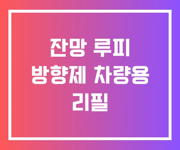 잔망 루피 방향제 차량용 리필