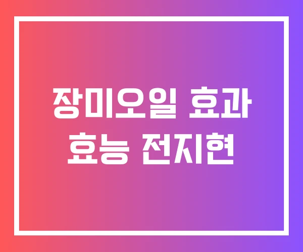 장미오일 효과 효능 전지현 장미오일 효과 효능 전지현