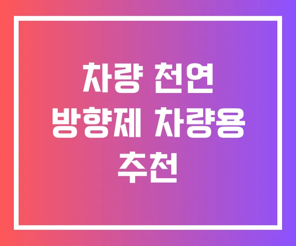 차량 천연 방향제 차량용 추천 차량 천연 방향제 차량용 추천