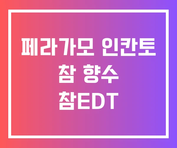 페라가모 인칸토 참 향수 참EDT