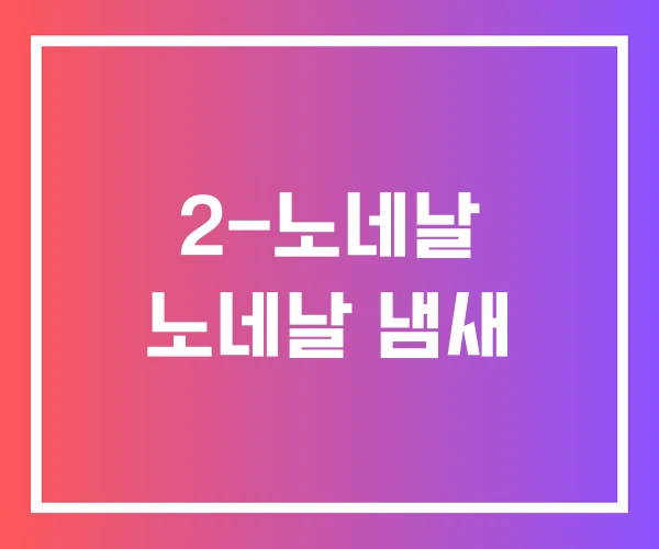 2-노네날 노네날 냄새 2-노네날 노네날 냄새