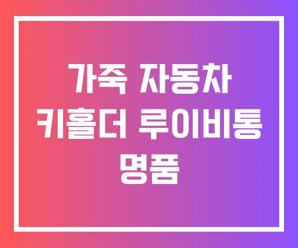 가죽 자동차 키홀더 루이비통 명품