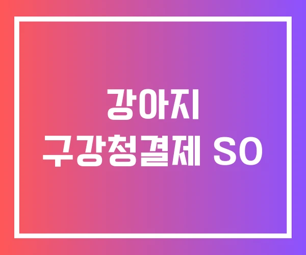 강아지 구강청결제 SO 강아지 구강청결제 SO