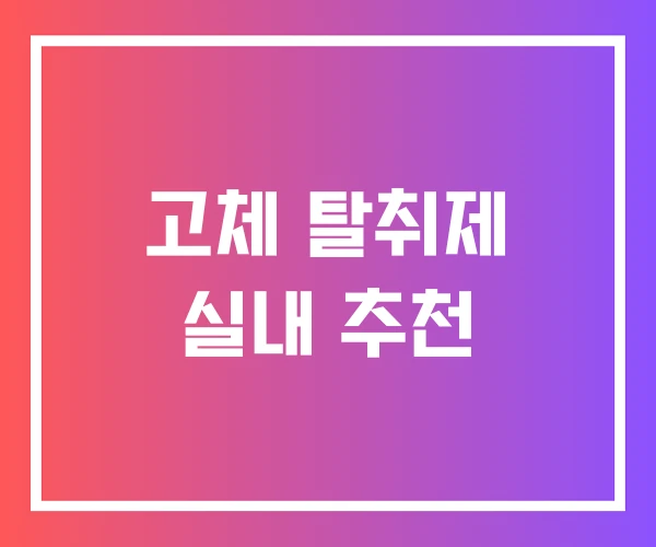 고체 탈취제 실내 추천 고체 탈취제 실내 추천