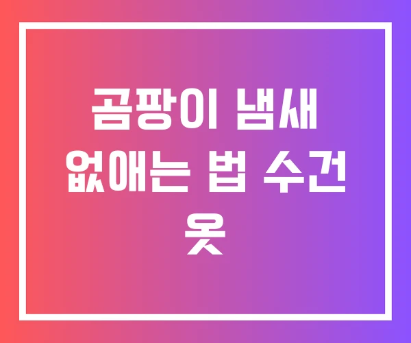 곰팡이 냄새 없애는 법 수건 옷 곰팡이 냄새 없애는 법 수건 옷