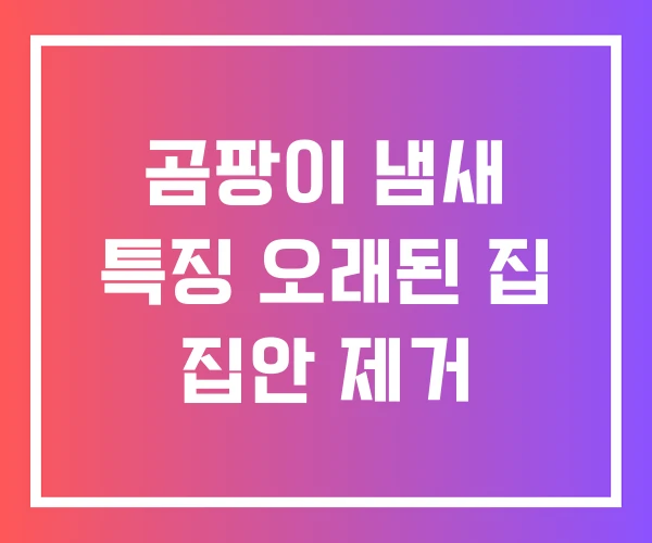 곰팡이 냄새 특징 오래된 집 집안 제거 곰팡이 냄새 특징 오래된 집 집안 제거