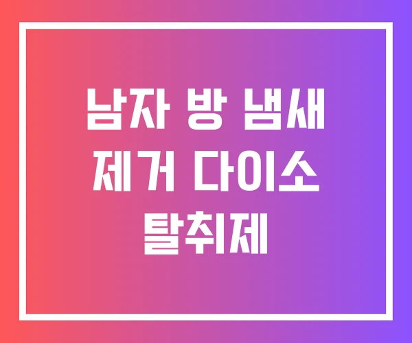 남자 방 냄새 제거 다이소 탈취제