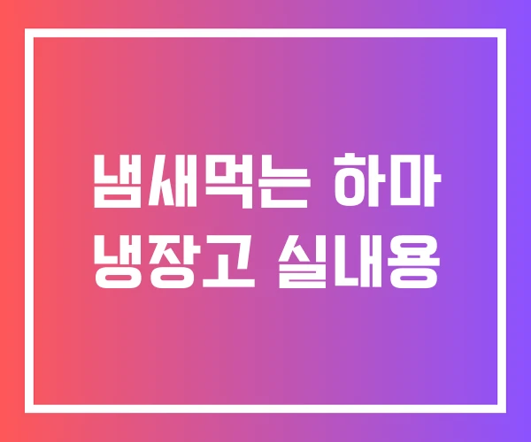 냄새먹는 하마 냉장고 실내용 냄새먹는 하마 냉장고 실내용
