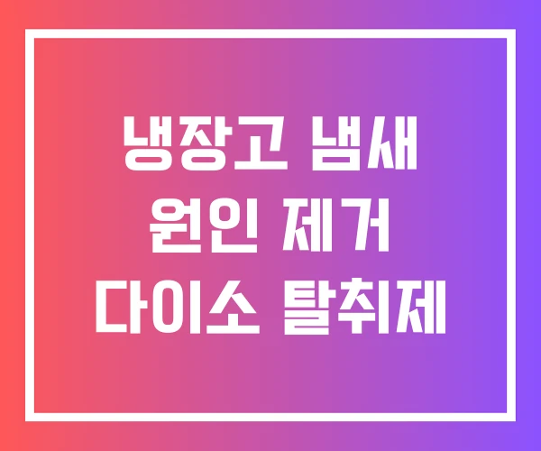 냉장고 냄새 원인 제거 다이소 탈취제 냉장고 냄새 원인 제거 다이소 탈취제