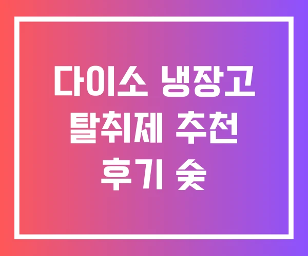 다이소 냉장고 탈취제 추천 후기 숯