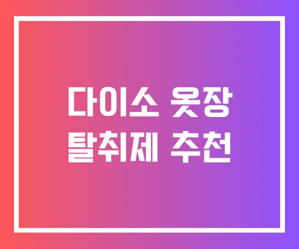 다이소 옷장 탈취제 추천