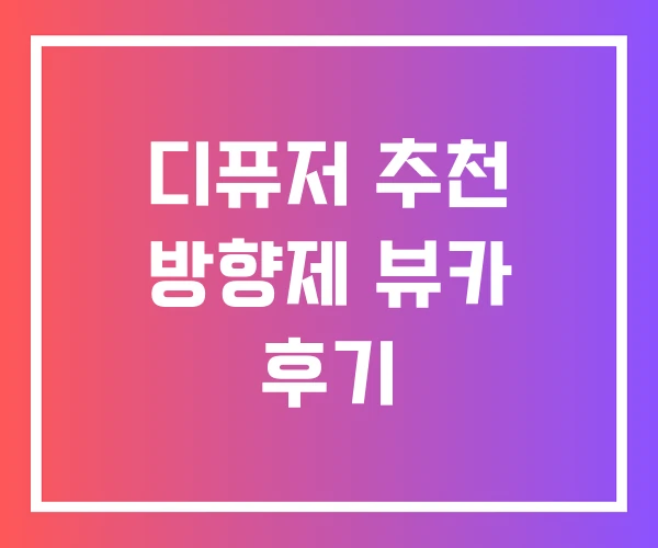 디퓨저 추천 방향제 뷰카 후기 디퓨저 추천 방향제 뷰카 후기