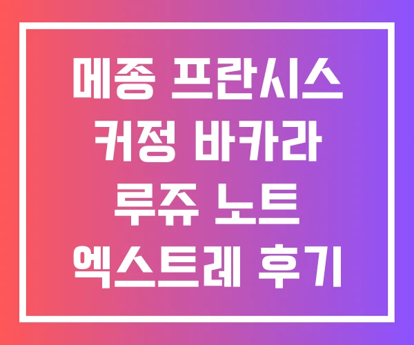 메종 프란시스 커정 바카라 루쥬 노트 엑스트레 후기 메종 프란시스 커정 바카라 루쥬 노트 엑스트레 후기