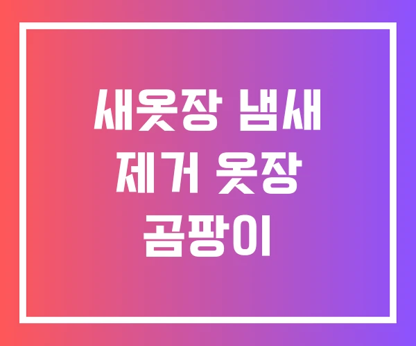 새옷장 냄새 제거 옷장 곰팡이